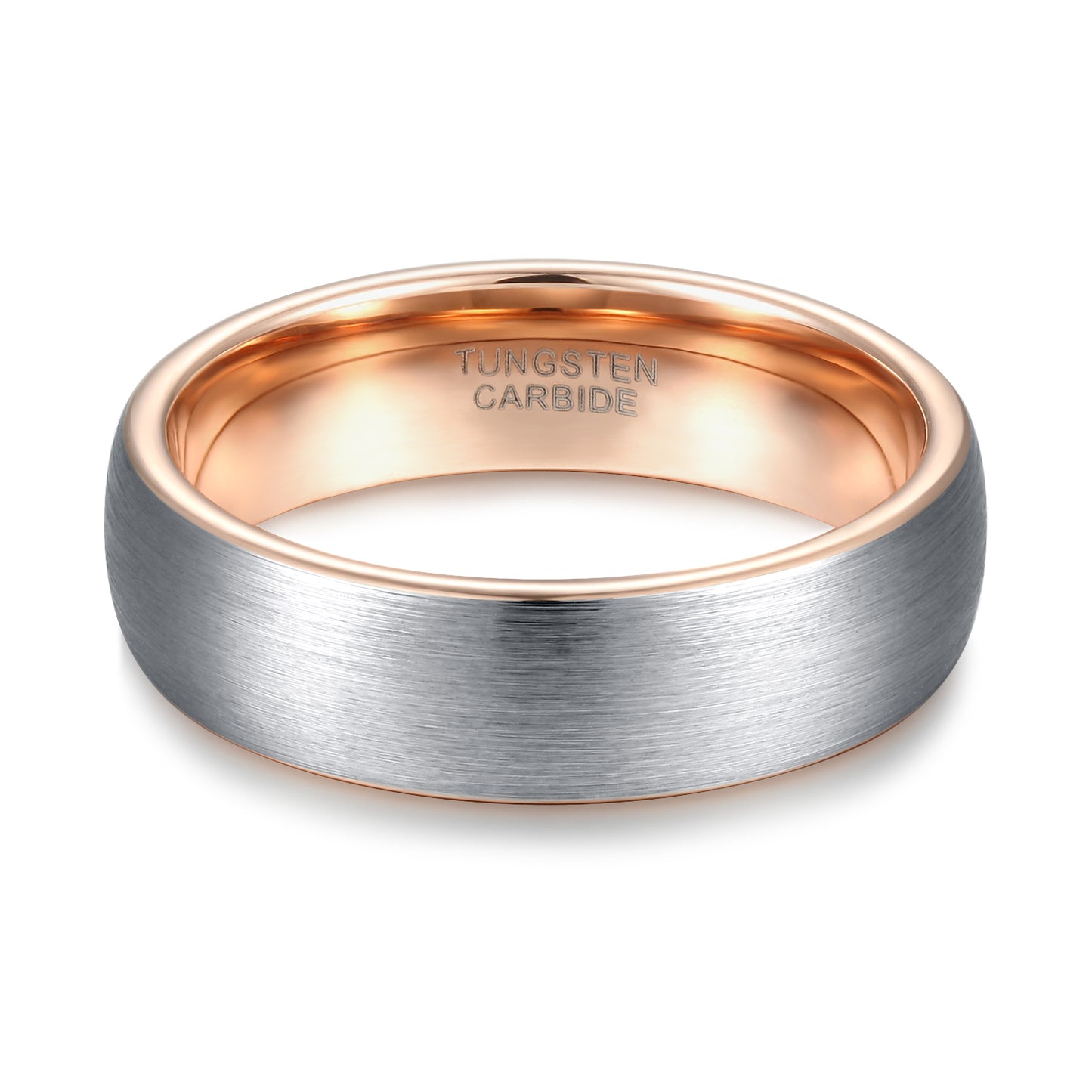 silver and gold mens wedding ring, flat