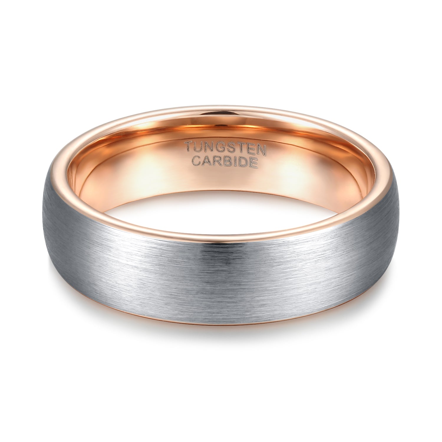 silver and gold mens wedding ring, flat