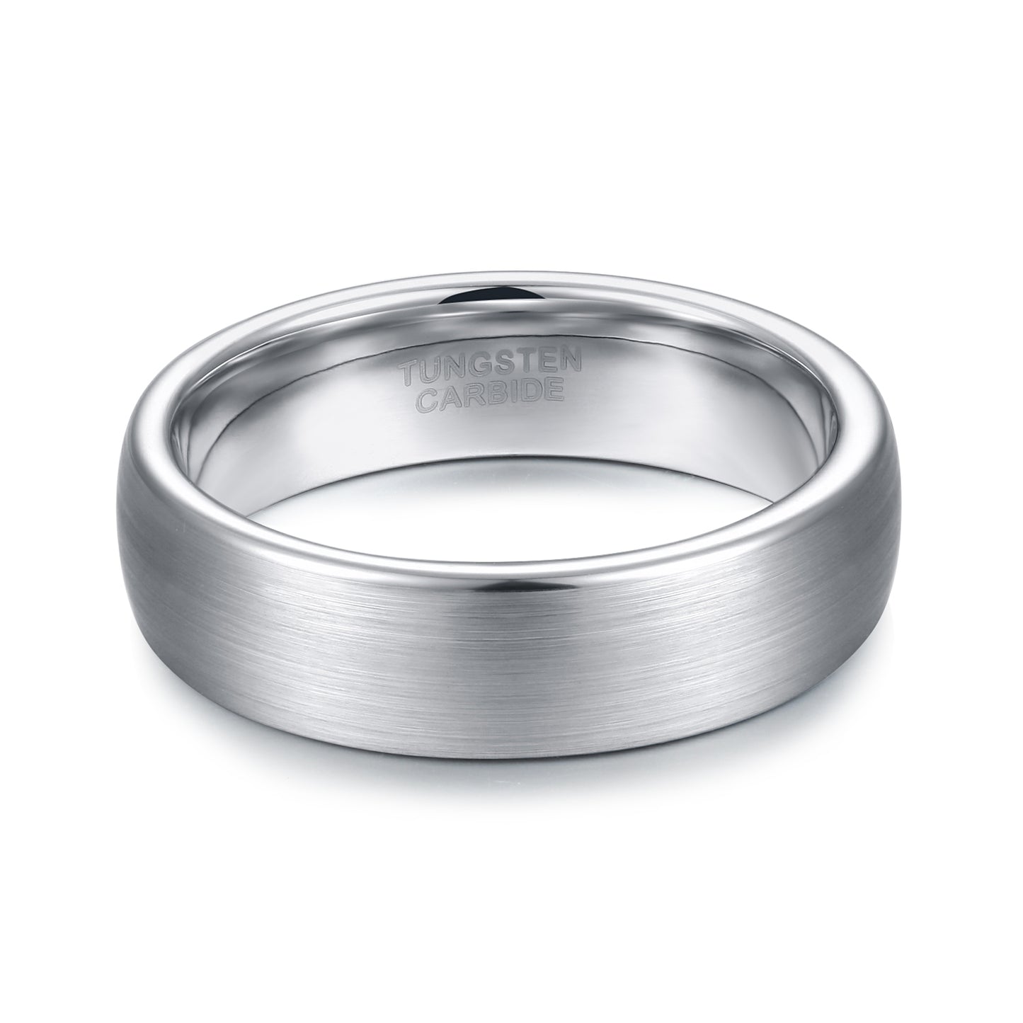silver mens wedding ring, flat